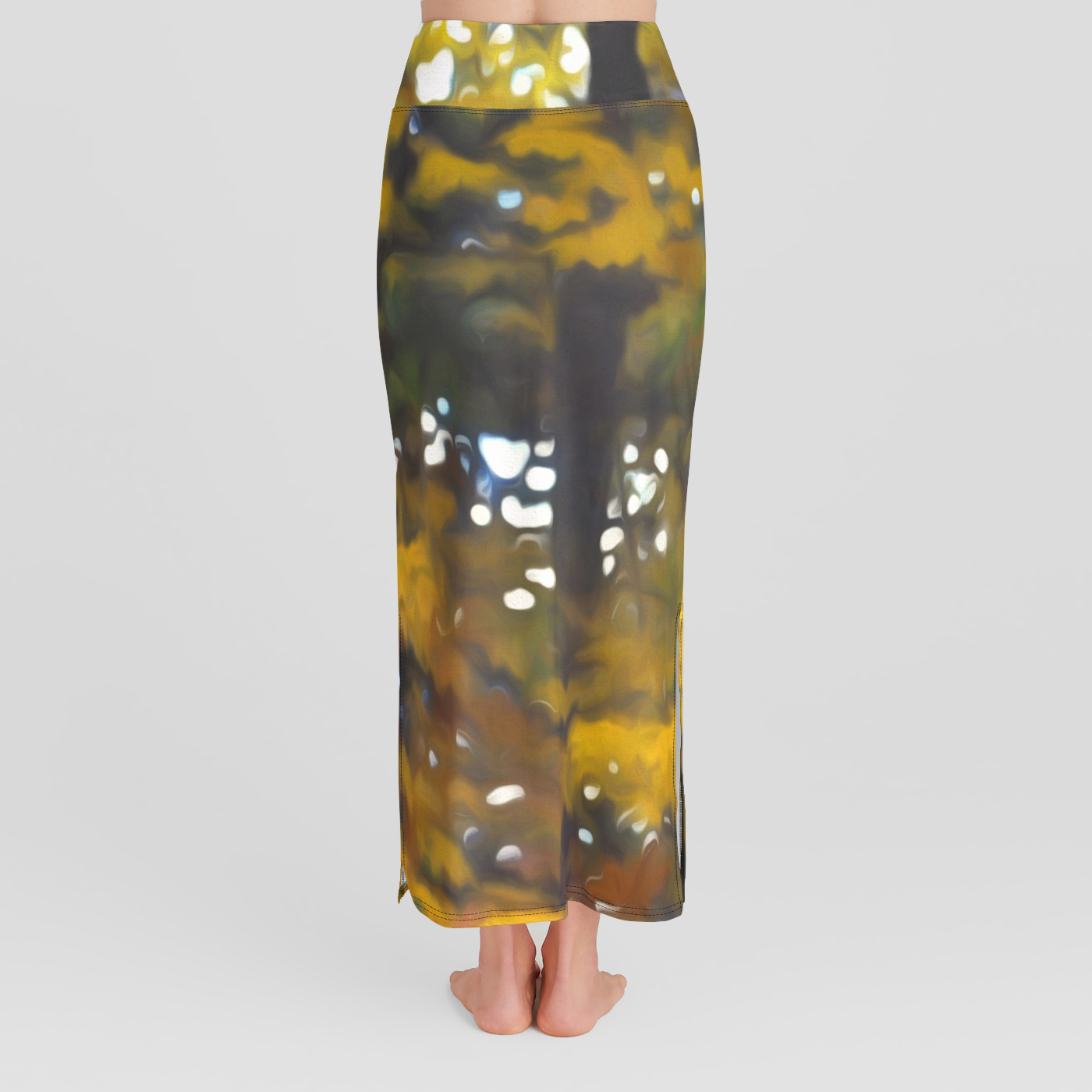 Fall Yellow Trees High Waist Skirt