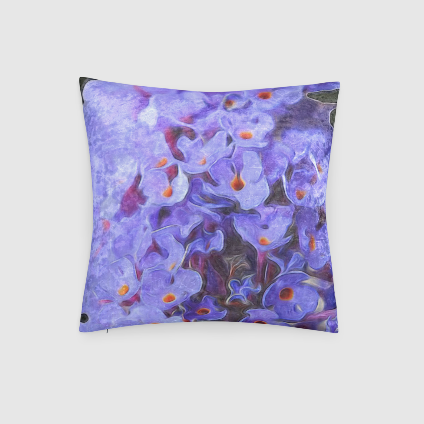 Butterfly Flower Crushed Velvet Throw Pillow