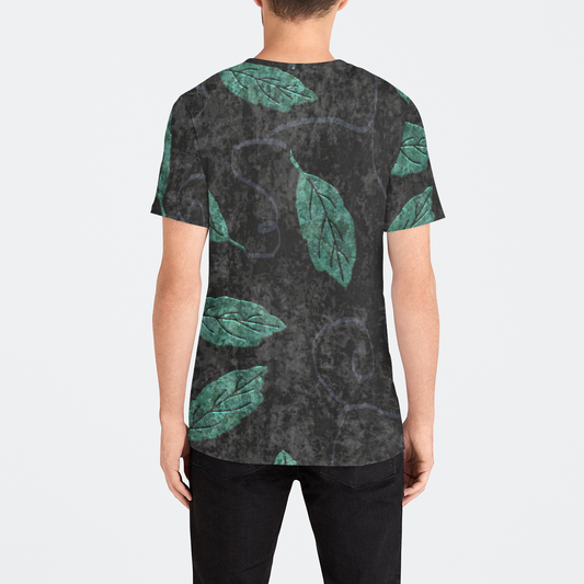 Copper Leaves Mens Velvet Tee