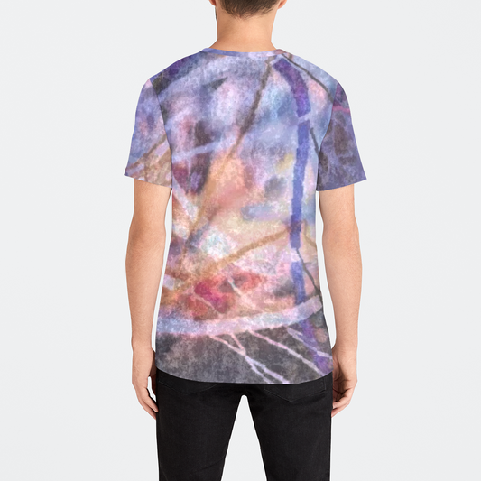 Coffee Cup Abstract Mens Velvet Tee