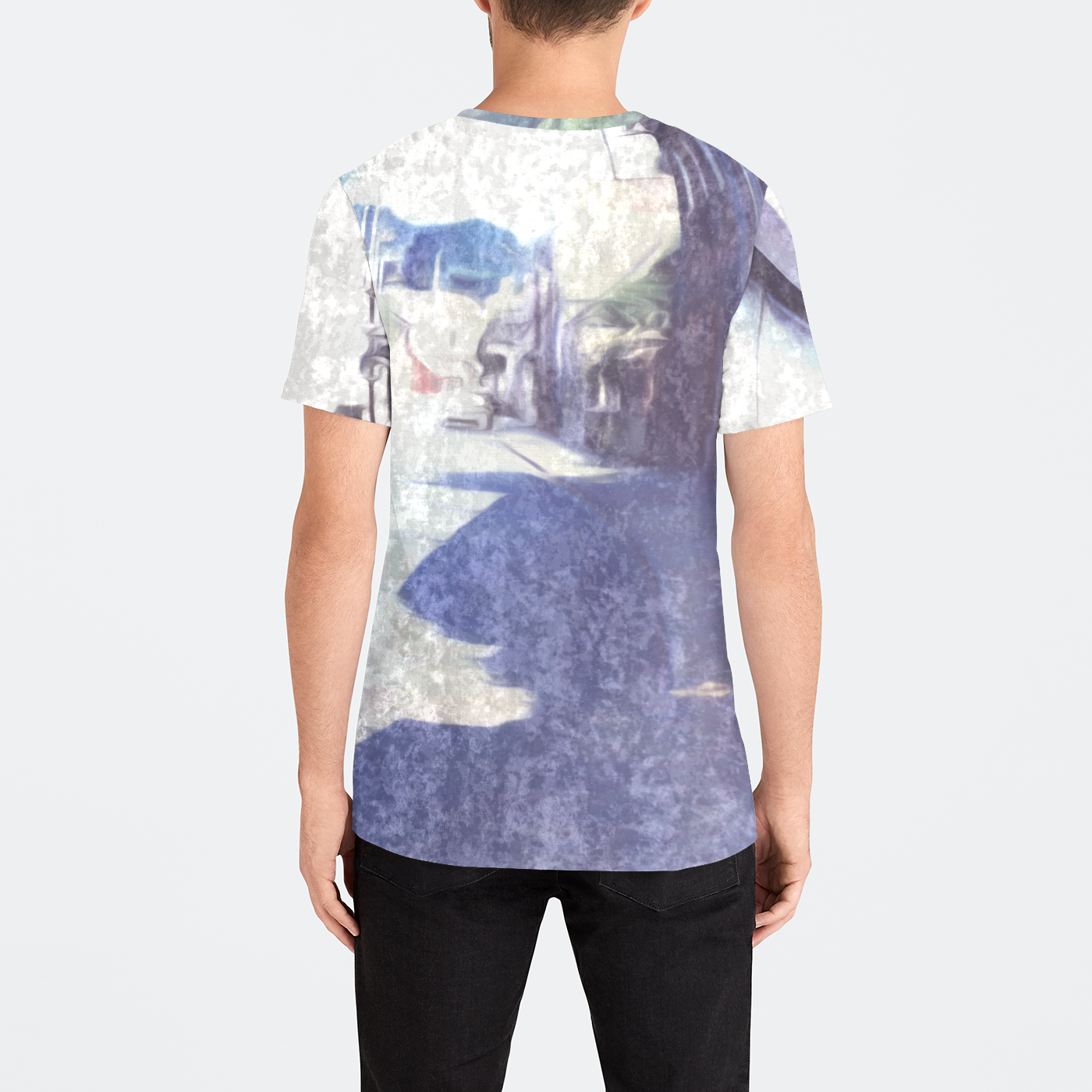 Vintage Travel Blue Alley Mens Velvet Tee