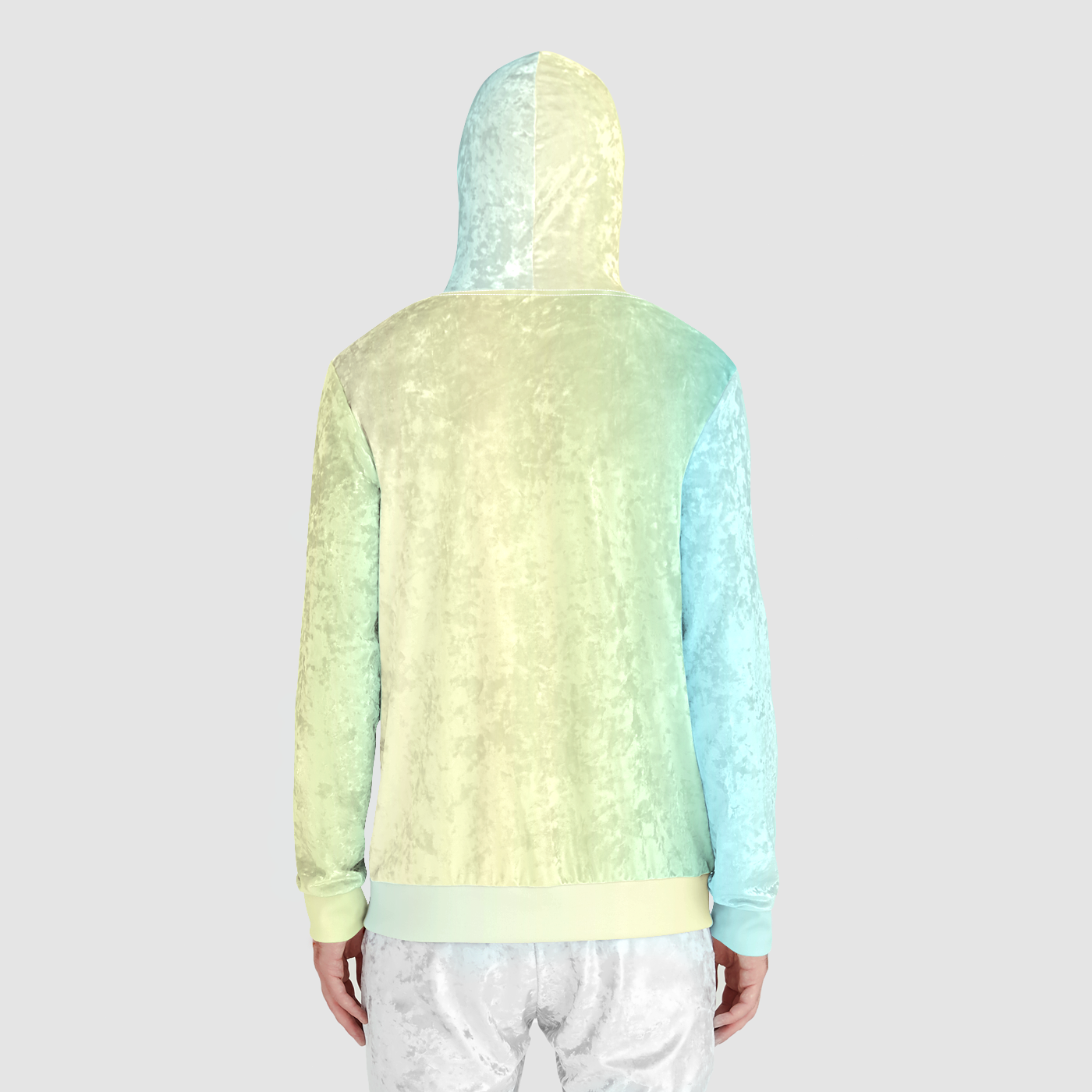 Angel Gradient Unisex Zip Relaxed Velvet Hoodie