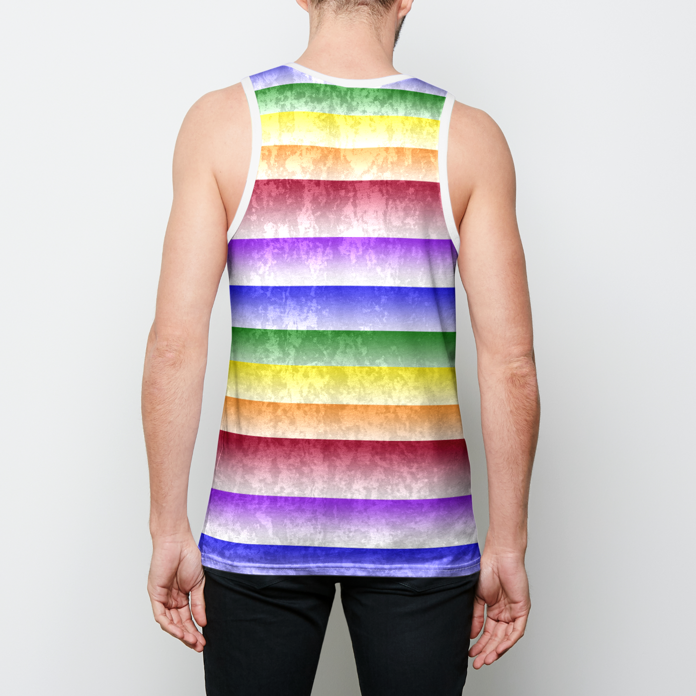 Pride Rainbow Mens Velvet Tank Top