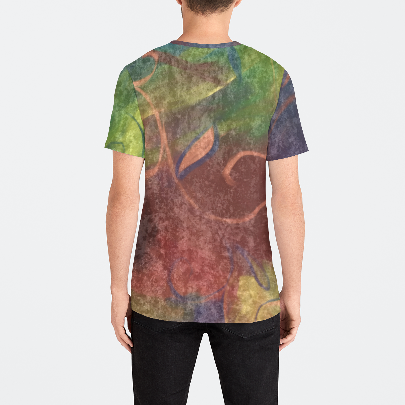 Fall Windy Abstract Mens Velvet Tee