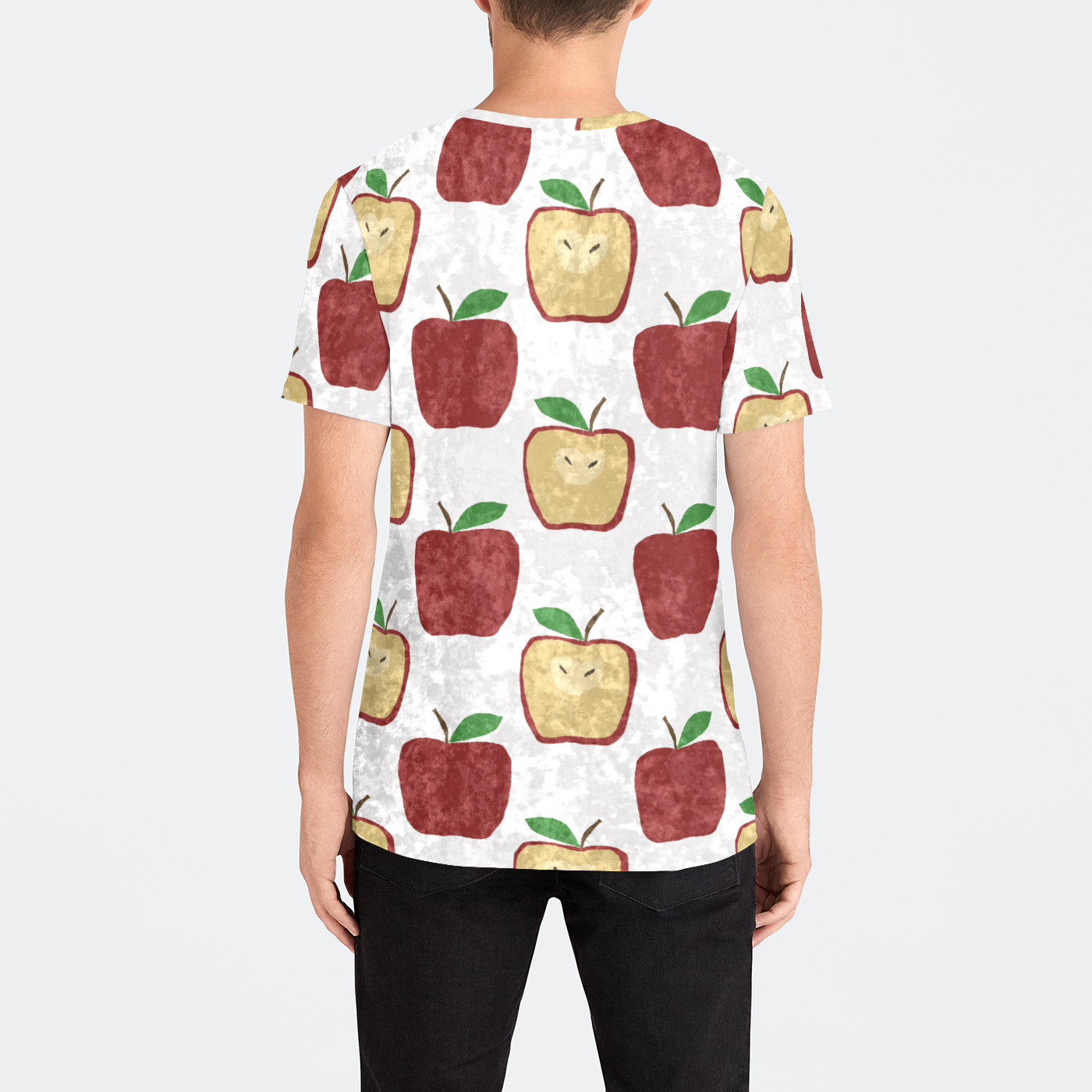 Apple Polkadots Mens Velvet Tee