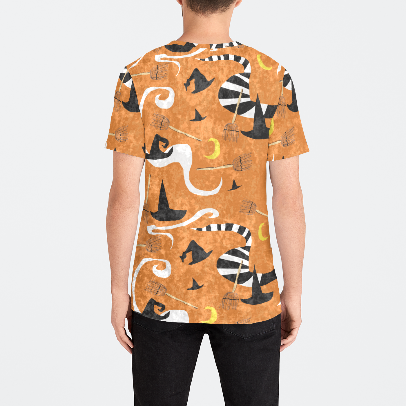 Witches Hats and Brooms Mens Velvet Tee