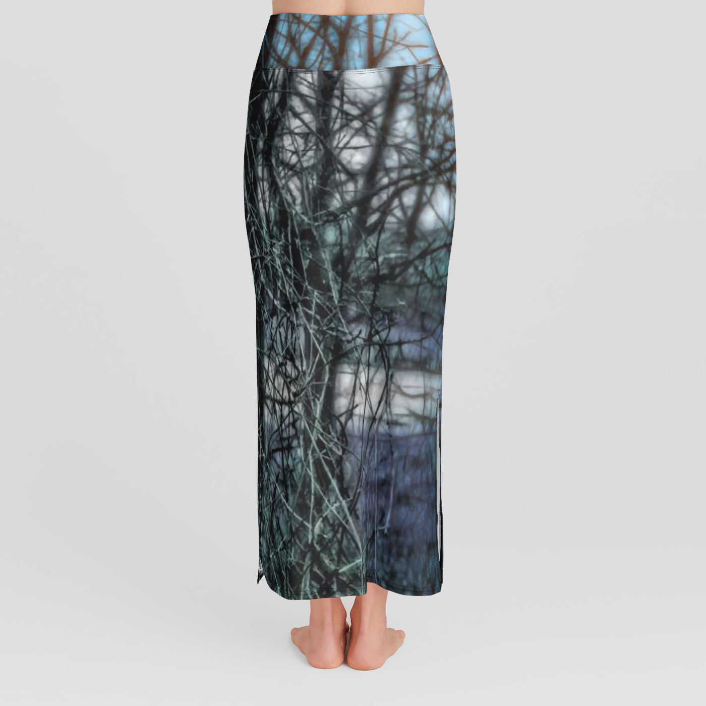 Ghostly Tree High Waist Skirt