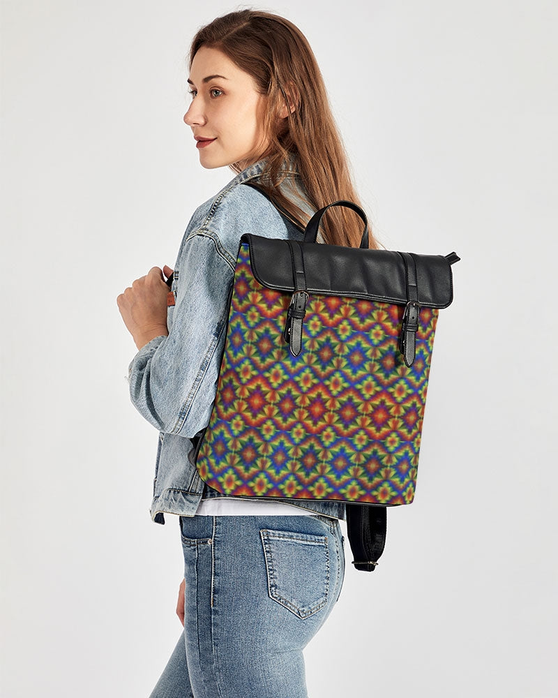 Carnival Kaleidoscope Casual Flap Backpack