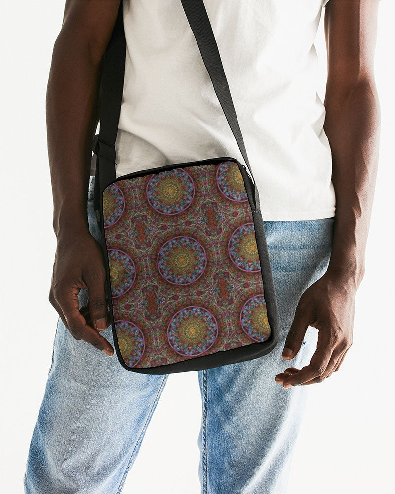 Blue Pink Windy Kaleidoscope Messenger Pouch