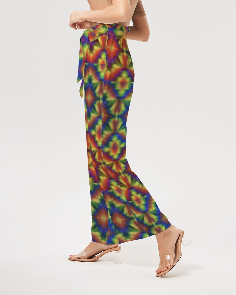 Carnival Kaleidoscope Women's All-Over Print High-Rise Wide Leg Pants