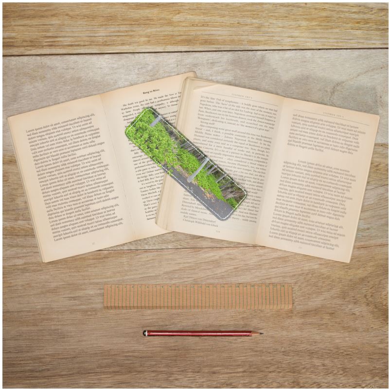 Hawaii Black Sand Beach Leather Bookmark