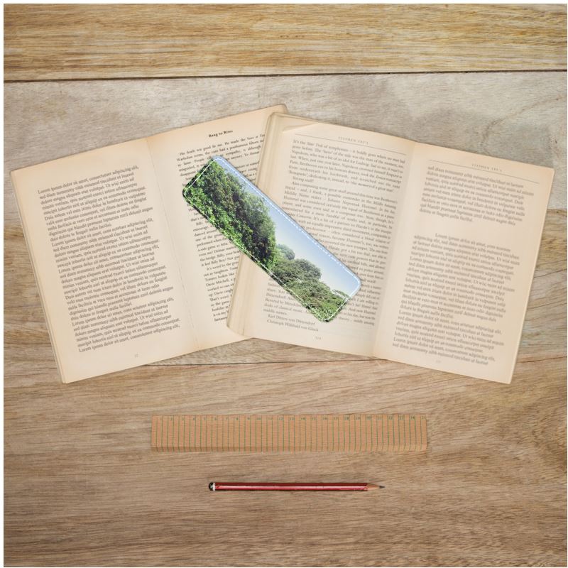 Roadside Hawaiian Panorama Leather Bookmark