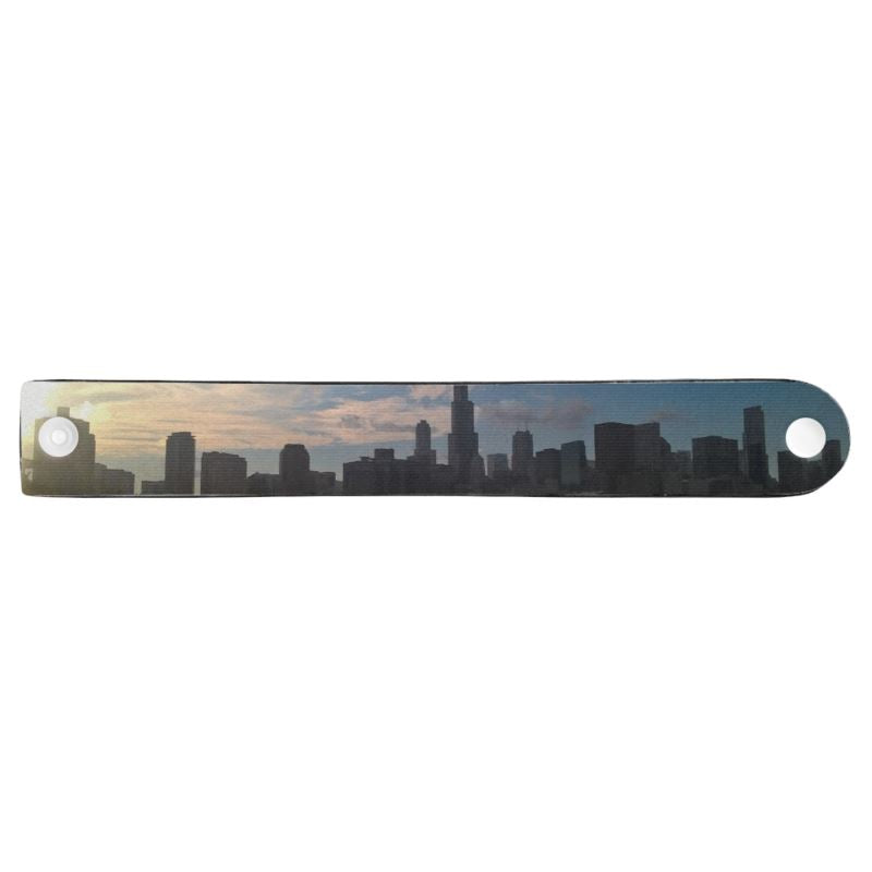 Chicago Skyline Panorama Neoprene Wristband