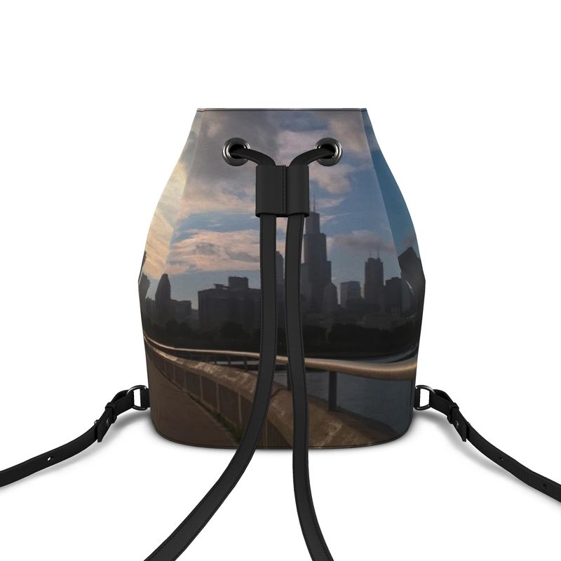 Chicago Skyline Bucket Backpack