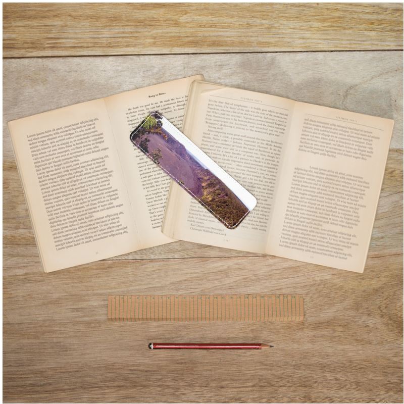 Kilauea Panorma Leather Bookmark