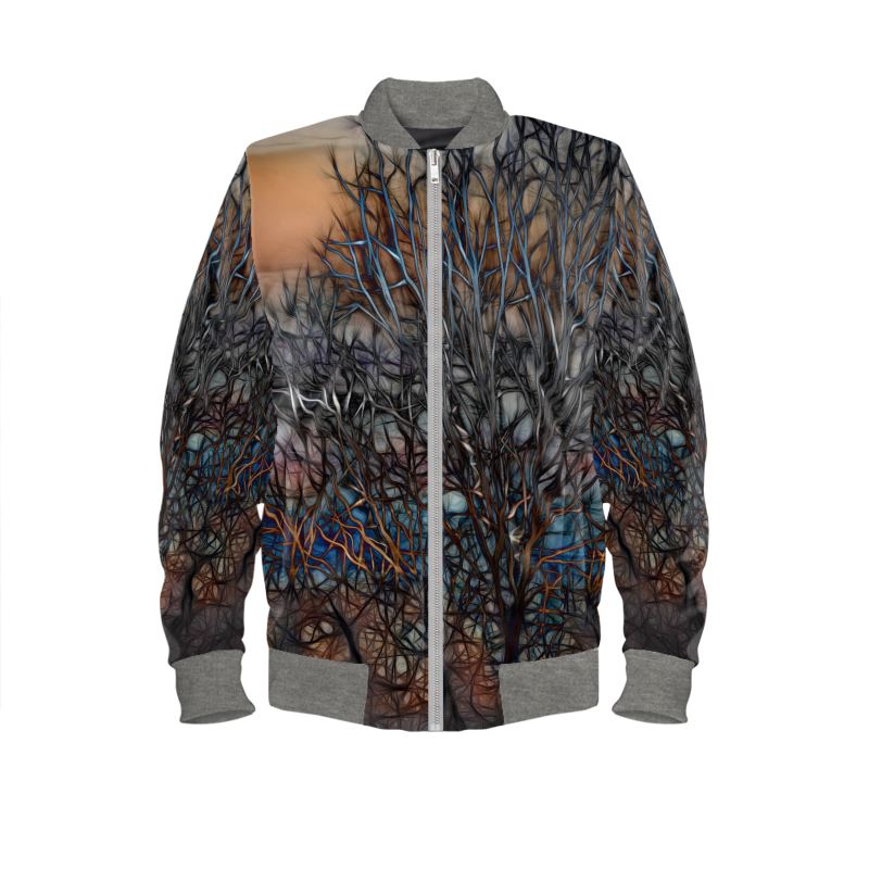 Abstract Sunset Tree Men's Bomber Jacket