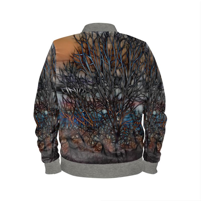 Abstract Sunset Tree Men's Bomber Jacket