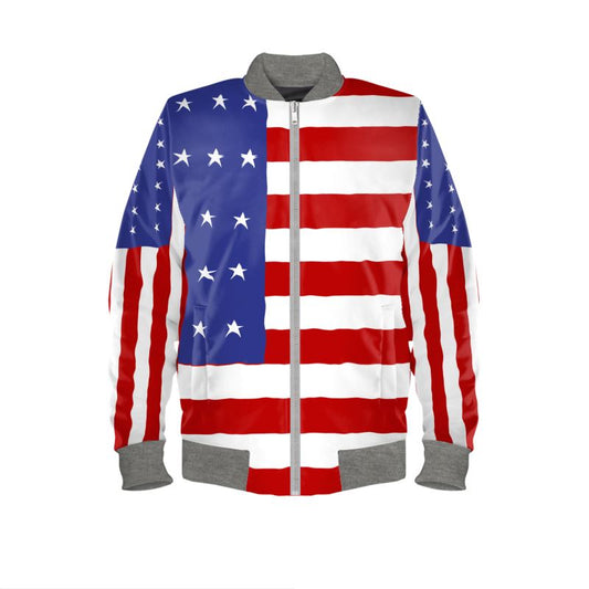 American Flag Mens Bomber Jacket