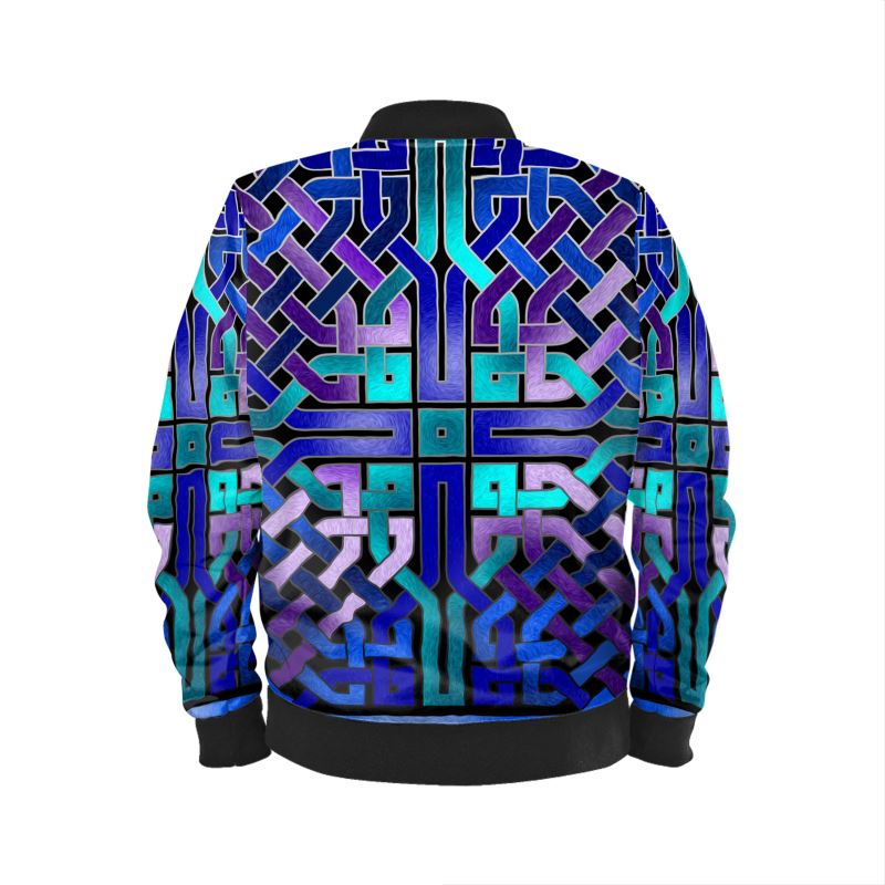 Blue Celtic Knot Mens Bomber Jacket