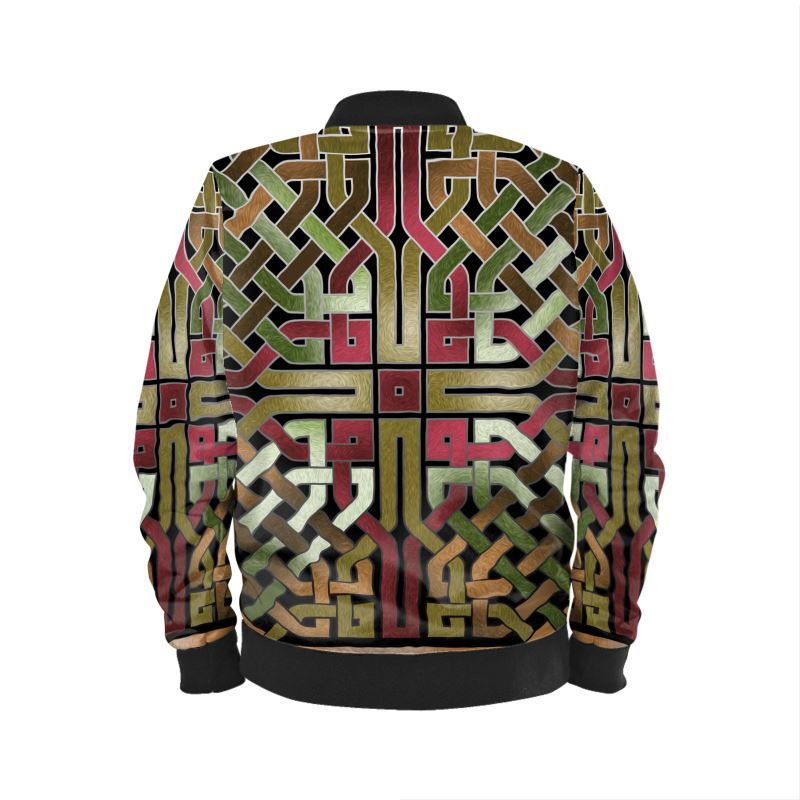 Earthtone Celtic Knot Mens Bomber Jacket