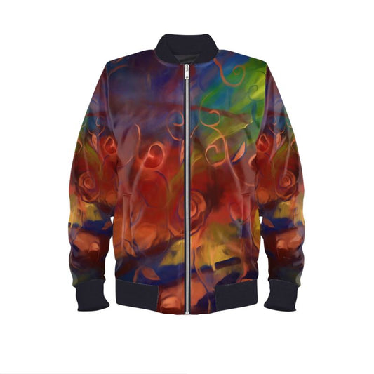 Abstract Fall Swirls Mens Bomber Jacket