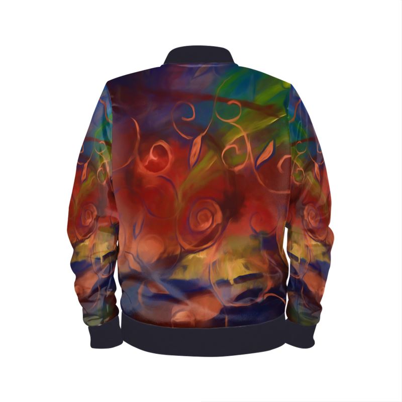 Abstract Fall Swirls Mens Bomber Jacket