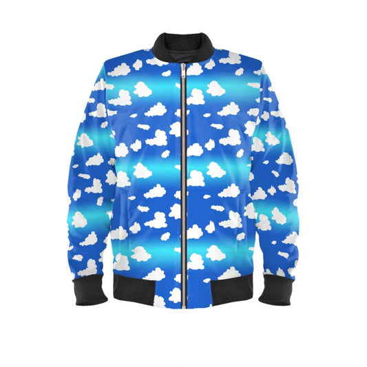 Clouds Pattern Mens Bomber Jacket