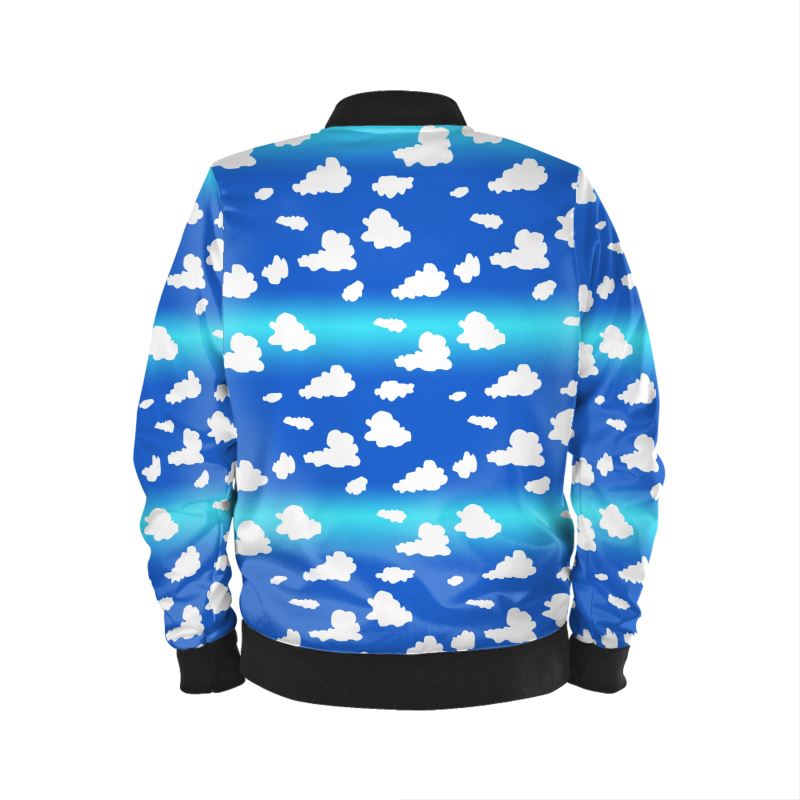 Clouds Pattern Mens Bomber Jacket