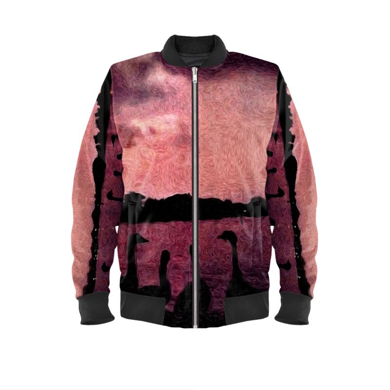 7 Geese At Sunset Mens Bomber Jacket