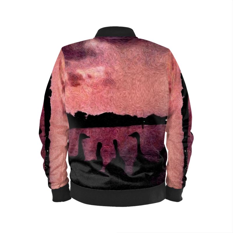 7 Geese At Sunset Mens Bomber Jacket