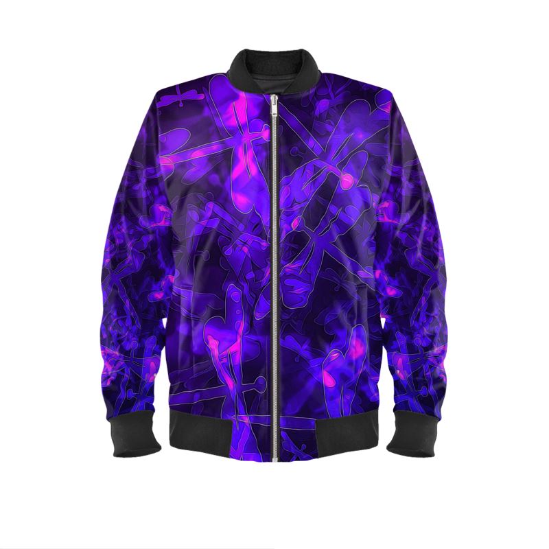 Bokeh Light Dragonflies Mens Bomber Jacket