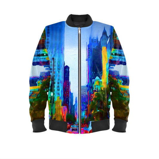 Painted Chicago Mens Bomber Jacket