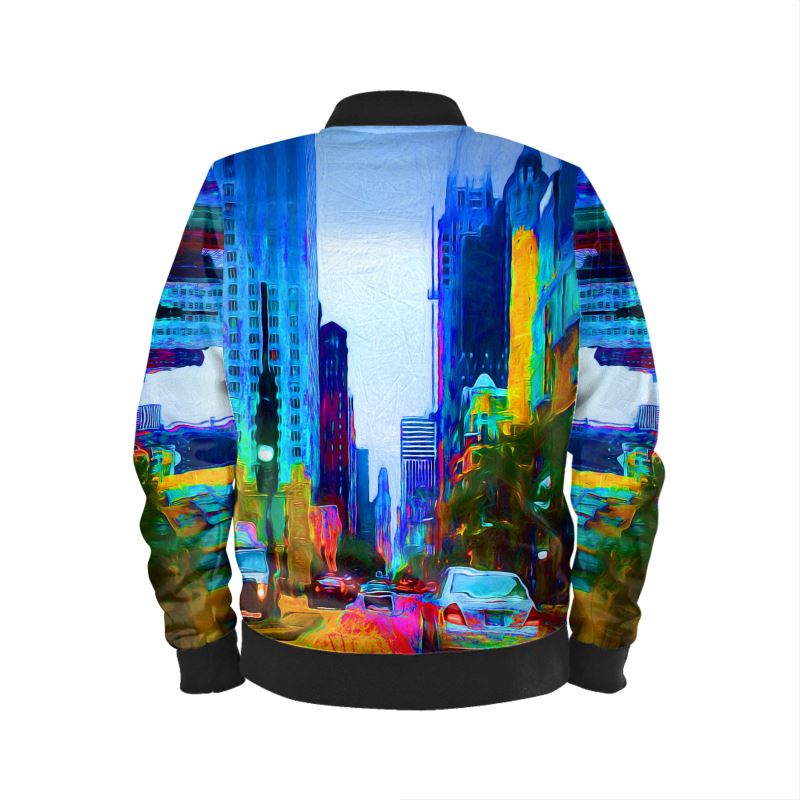 Painted Chicago Mens Bomber Jacket