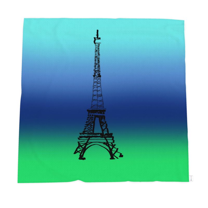 Eiffel Tower on Gradient Background Throw