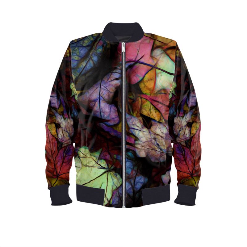 Fall Leaves Abstract Mens Bomber Jacket