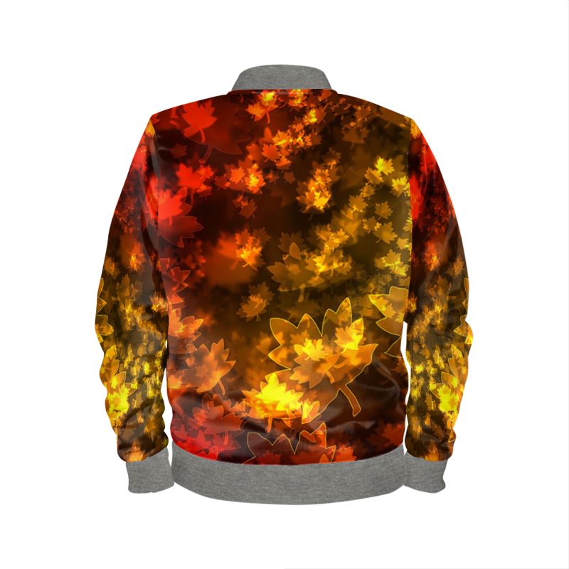 Fall leaves Bokeh Mens Bomber Jacket