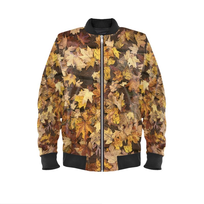 Late October Leaves 3 Mens Bomber Jacket