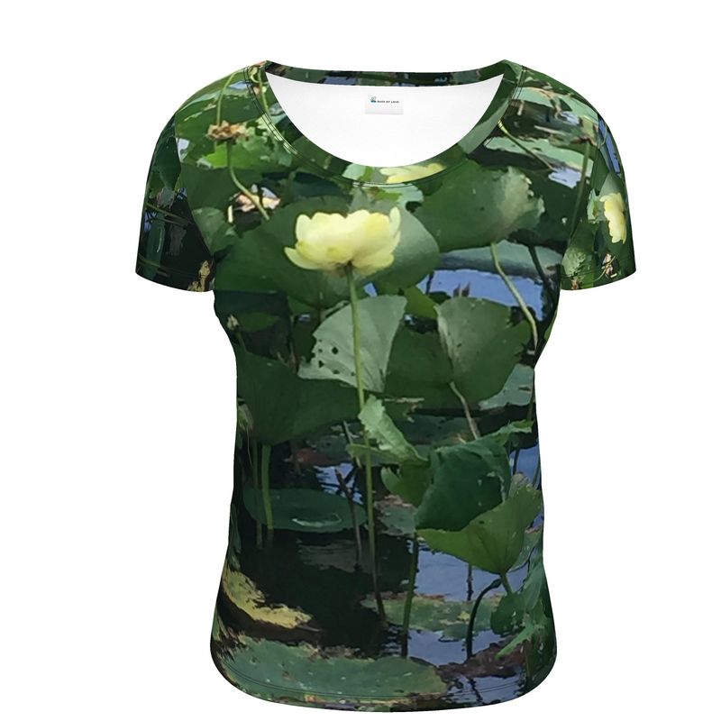 Lotus Pond Scoop Neck Tshirt