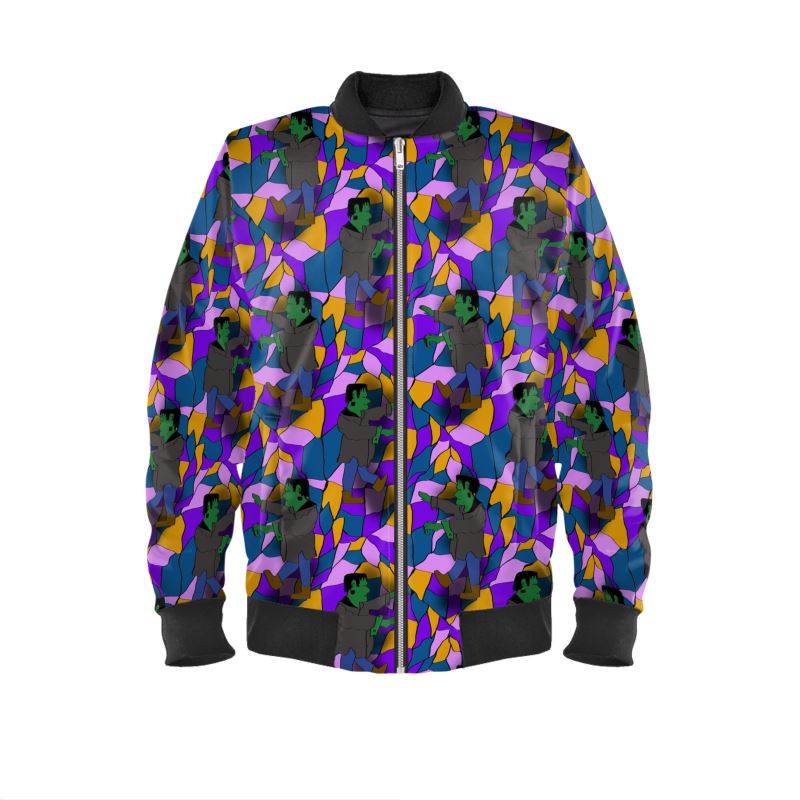 Frankenstein Pattern Mens Bomber Jacket