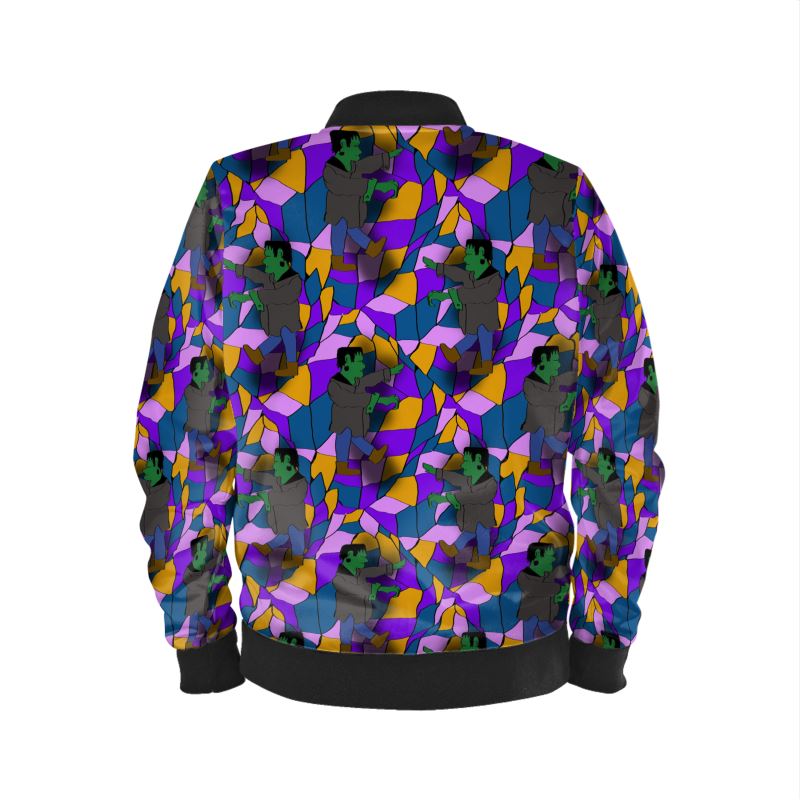 Frankenstein Pattern Mens Bomber Jacket