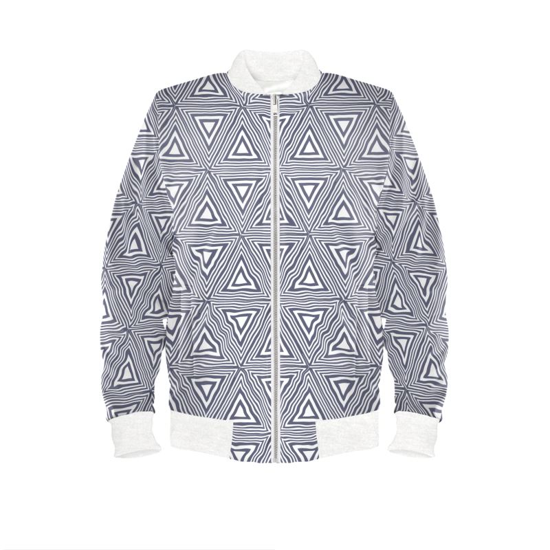 Gray Triangles Mens Bomber Jacket