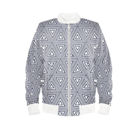 Gray Triangles Mens Bomber Jacket