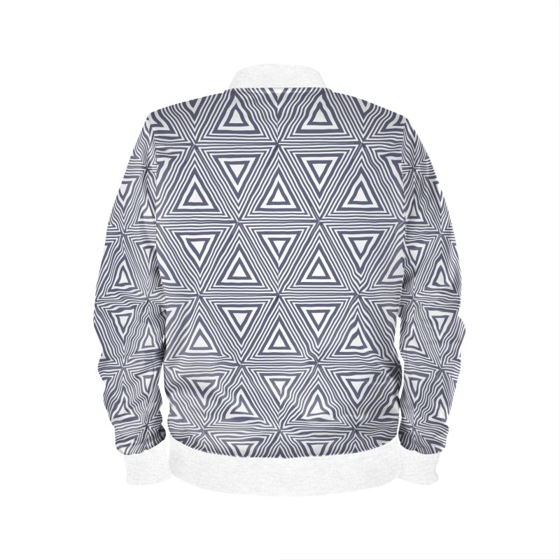 Gray Triangles Mens Bomber Jacket