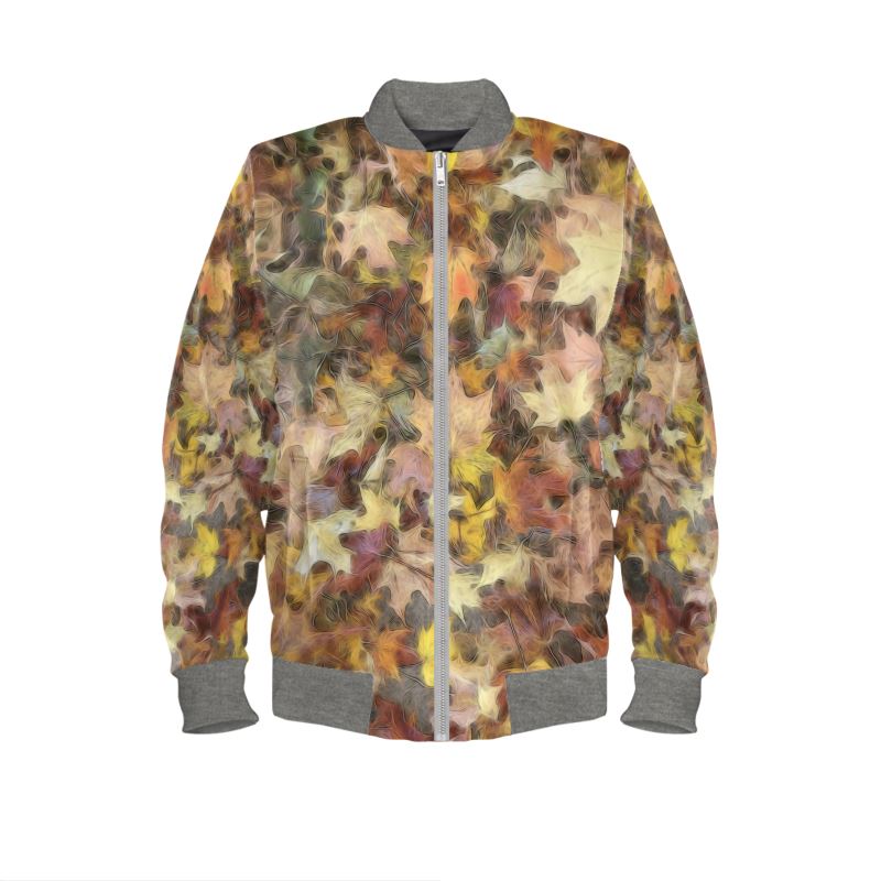 Late October Leaves Light Mens Bomber Jacket