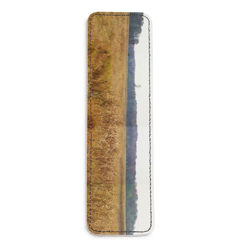 Autumn Prairie Leather Bookmark