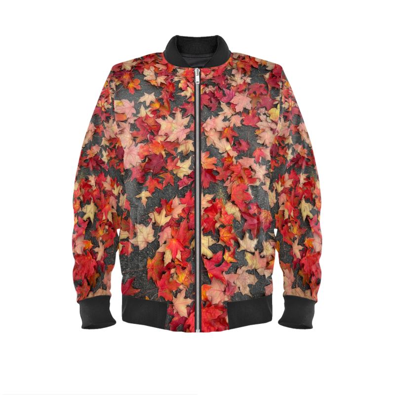 Maple Leaves In October Bomber Jacket