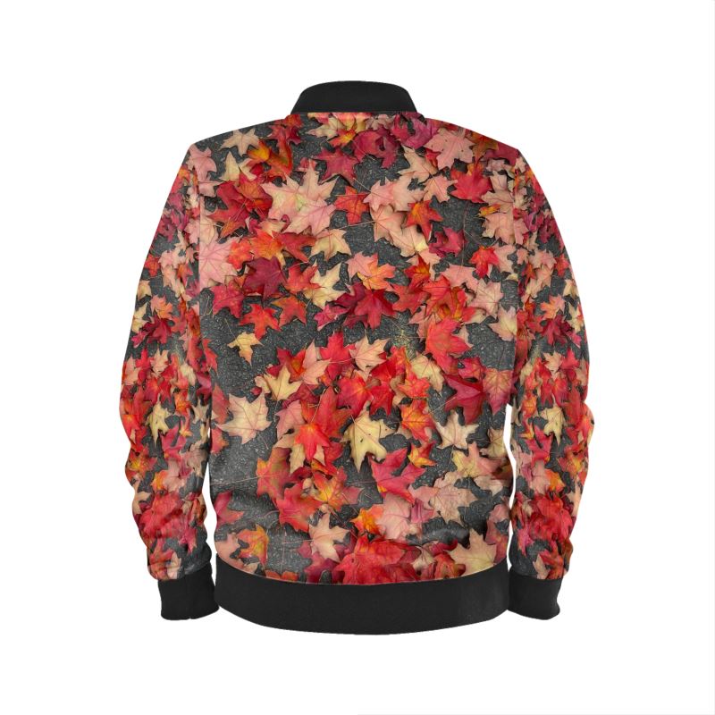 Maple Leaves In October Bomber Jacket