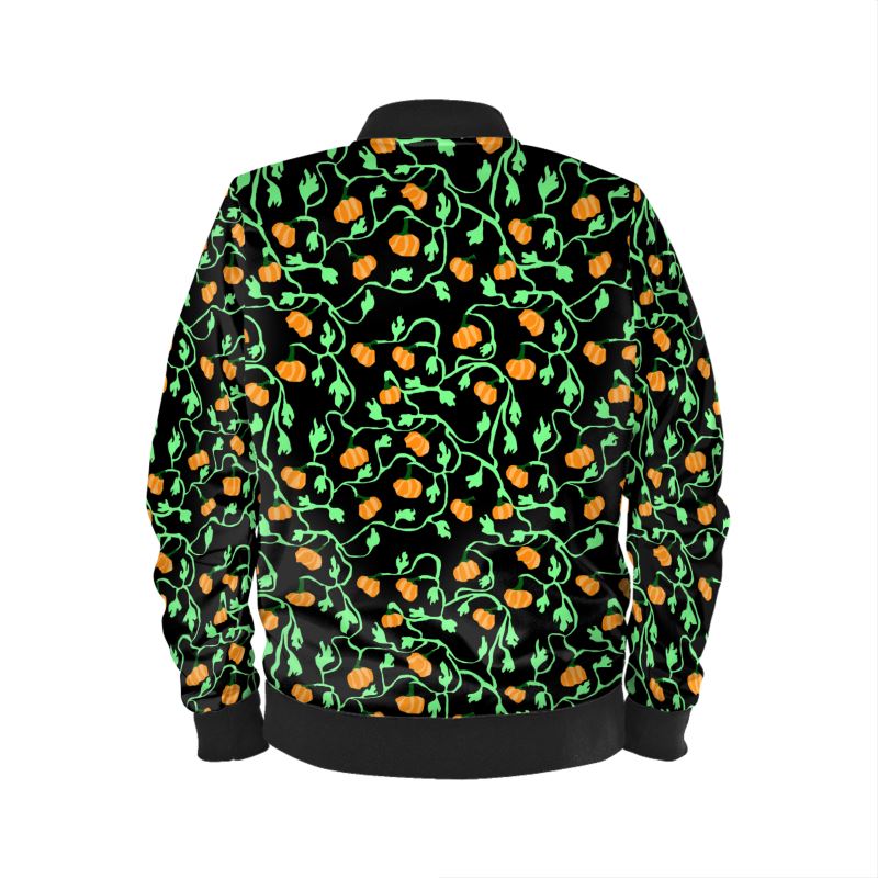 Pumpkin and Vines Mens Bomber Jacket