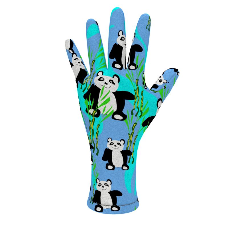 Panda Bears Fleece Gloves