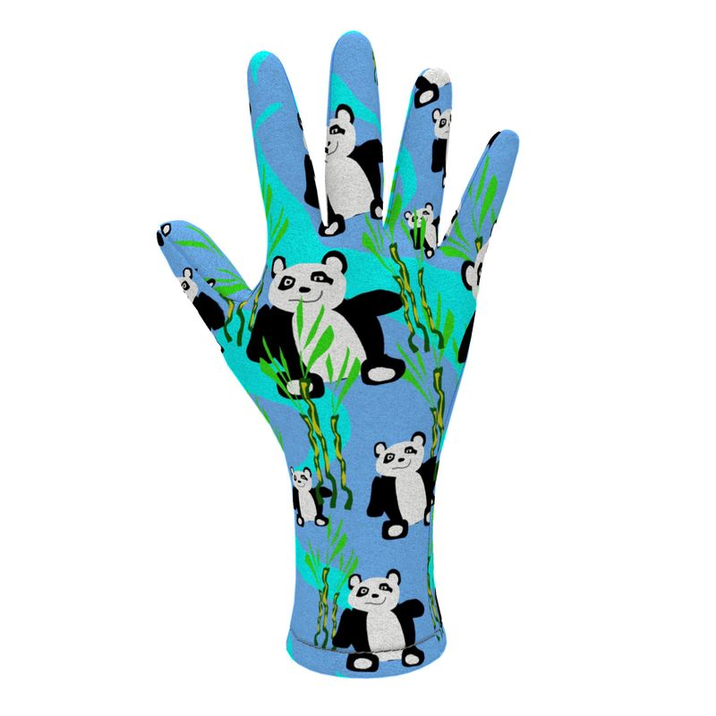 Panda Bears Fleece Gloves